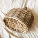 Old Green Glass Demijohn Plate with Woven Rattan