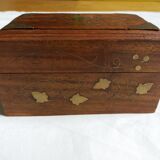 Wooden box inlays brass