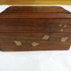 Wooden box inlays brass