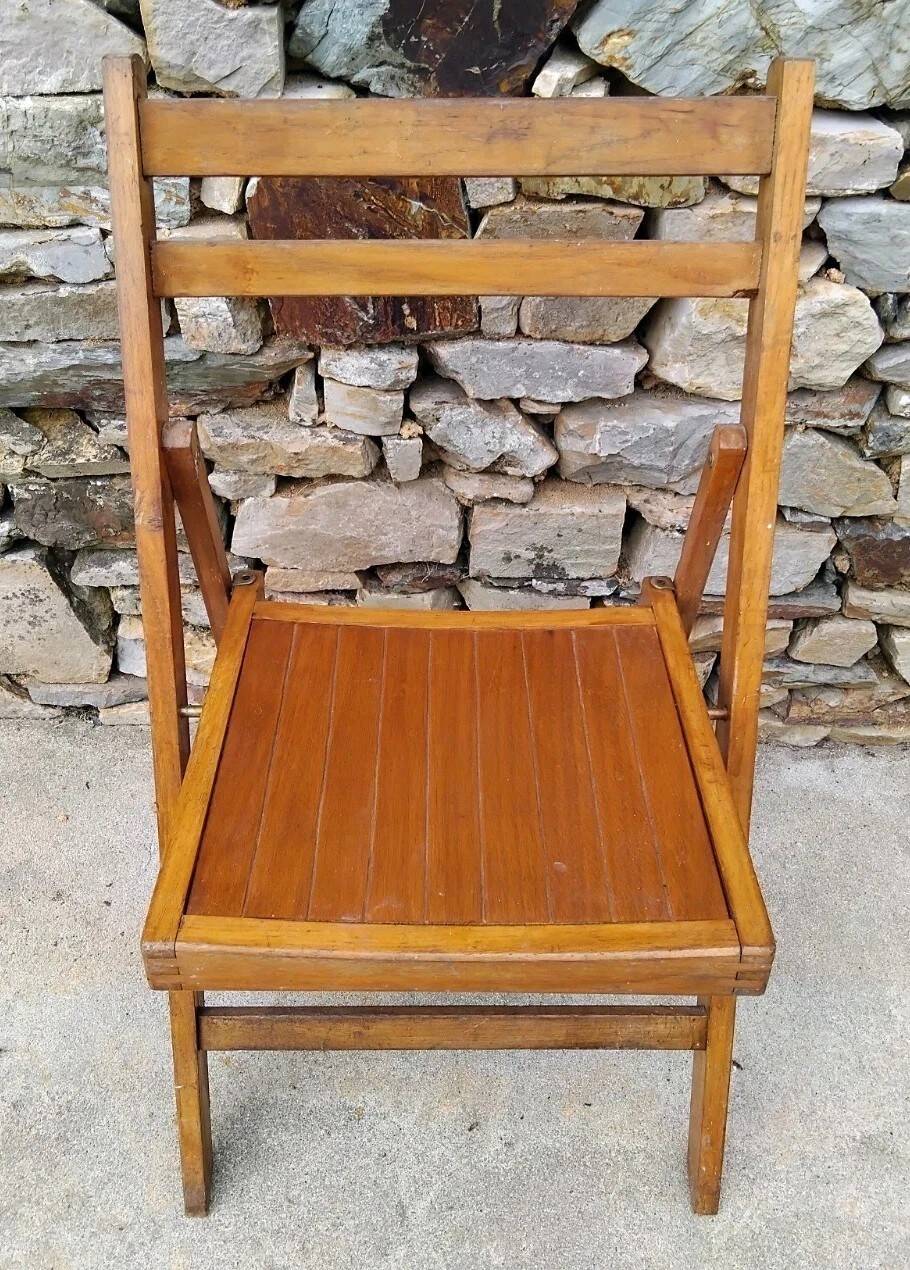Vintage Wooden Folding Chair