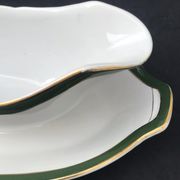 Saucière with antique attached underplate Villeroy and Boch Boch Mettlach XIX century