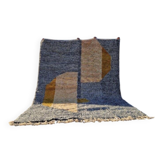 Traditional Beni Ourain rug with colourful patterns in wool, size 1.4/2.6 m.