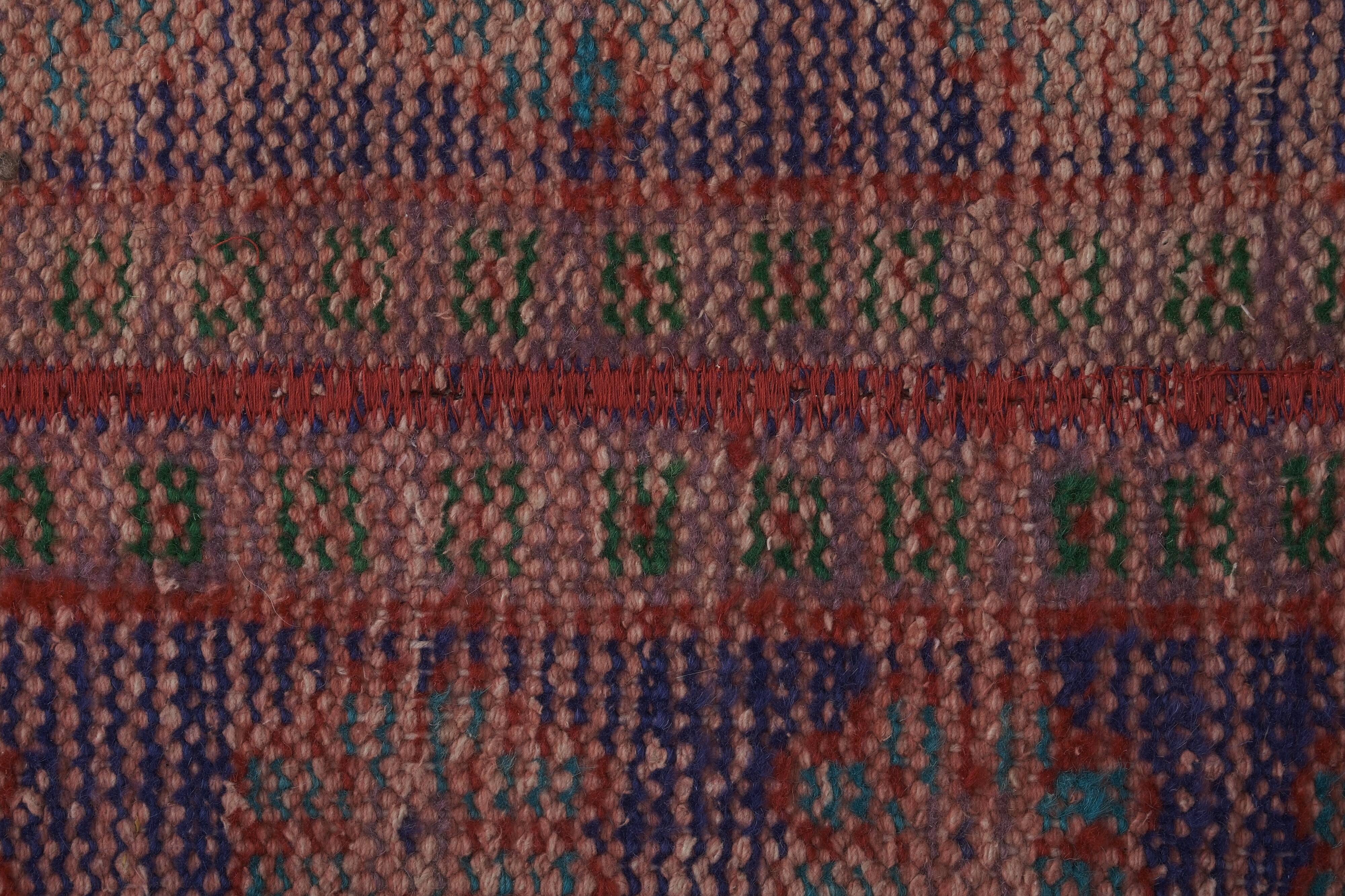 Vintage Turkish Oushak Rug Handwoven 46x373 cm