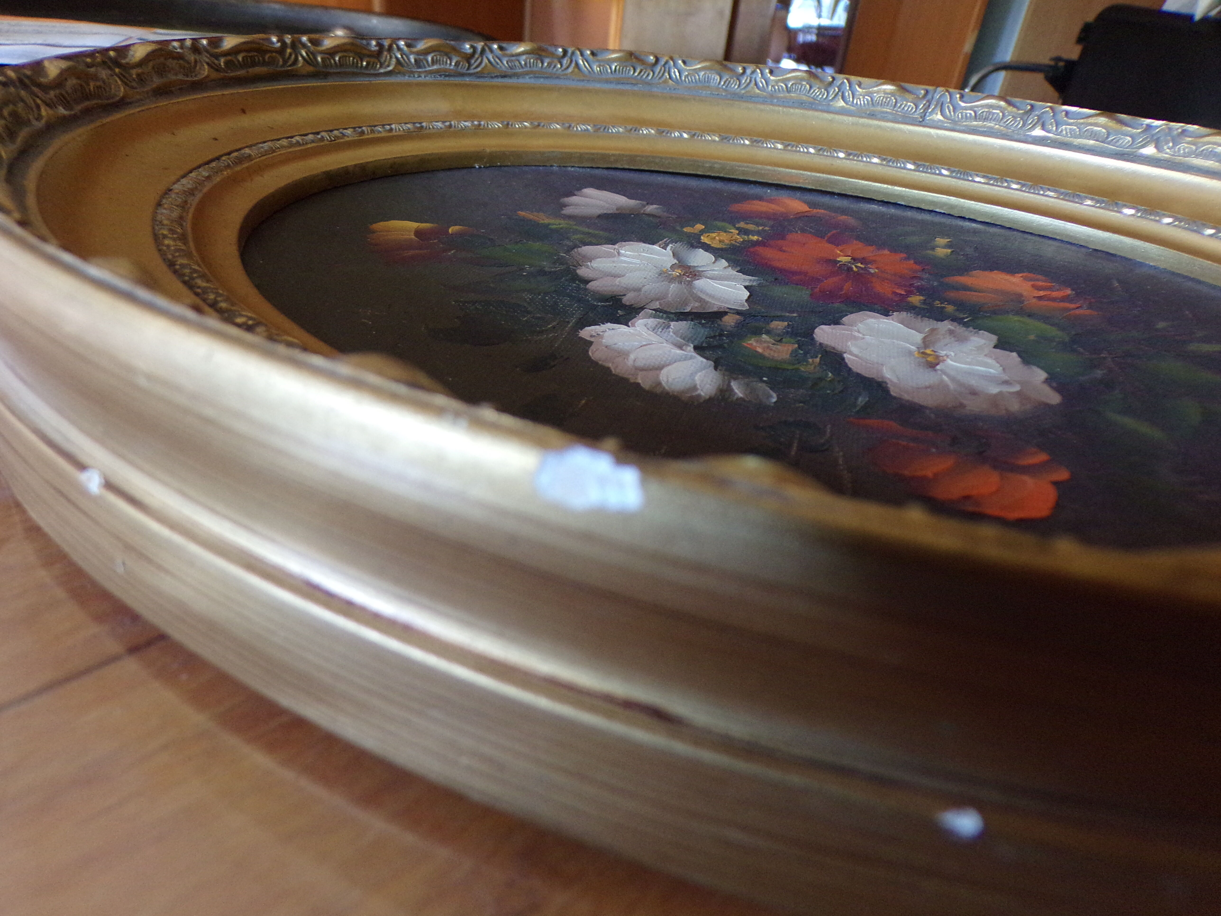 Painting "flowers" signed Delreux