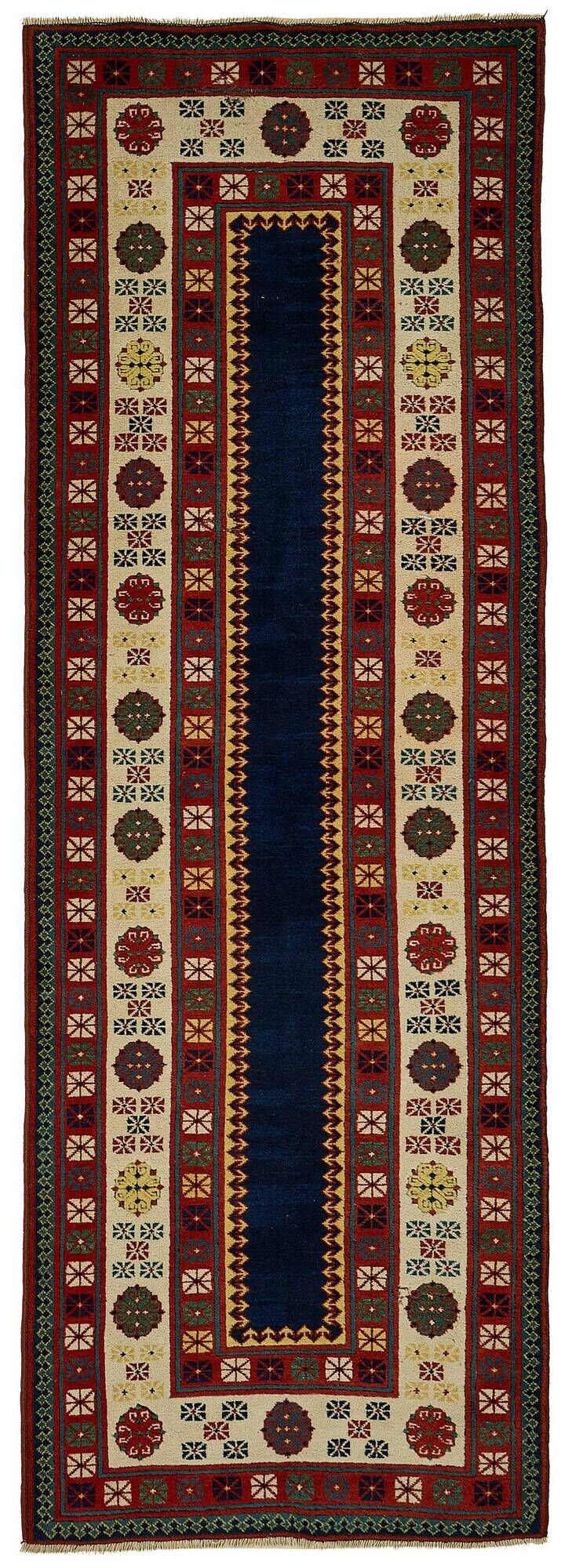 Turkish Handknotted Wool Oushak Rug 100 cm x 292 cm