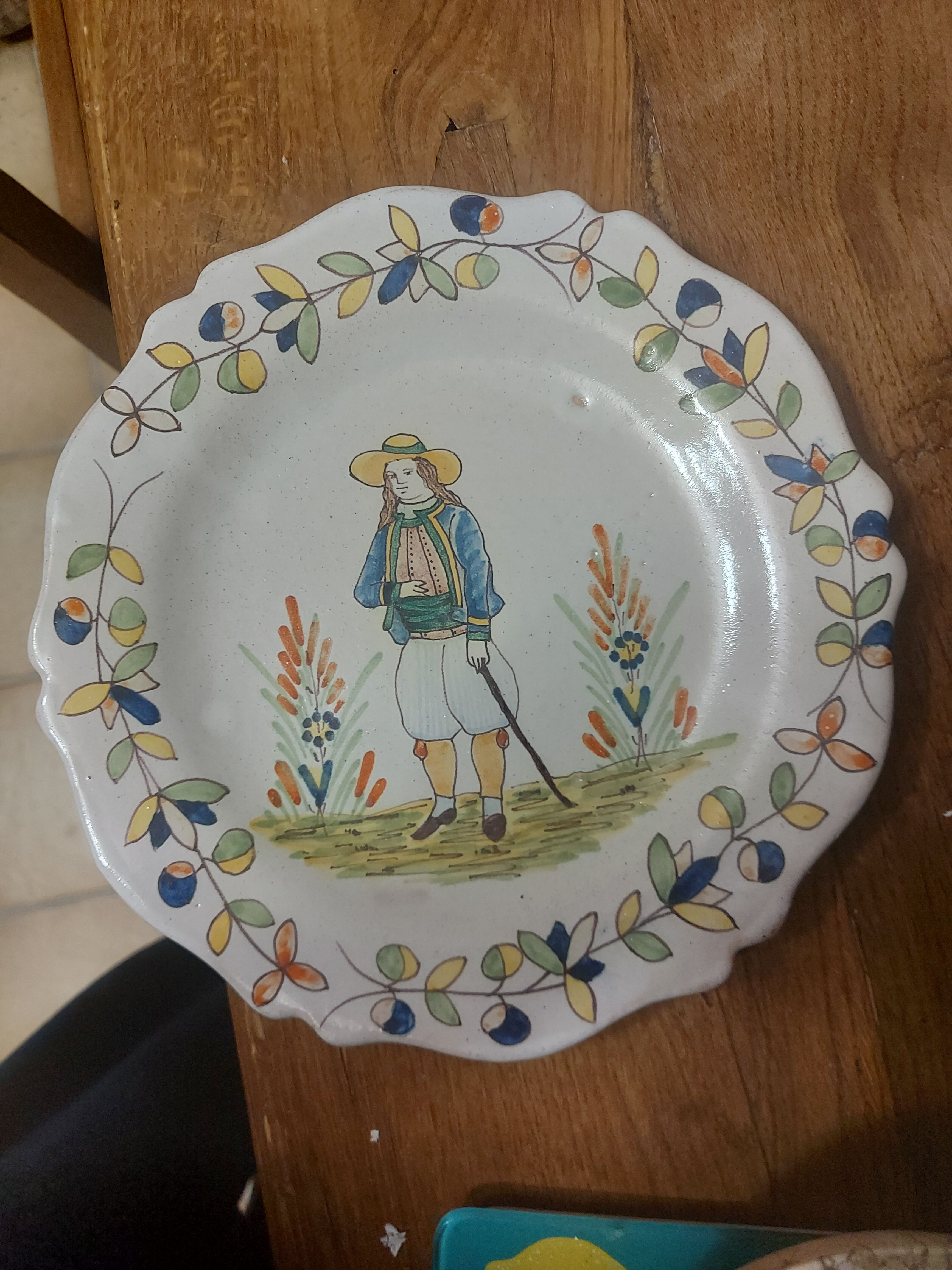 Assiette Mallicorne Pouplard Beatrix fin xix