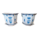 2 English Chinese flower pot covers