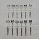 Set of 12 silver-plated dessert forks