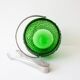 Vintage Green Set of 6 Cocktail bubble glasses, ice bucket and ice clamps