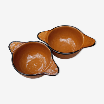 Pair of terracotta ear bowls