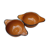 Pair of terracotta ear bowls
