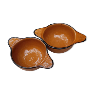 Pair of terracotta ear bowls