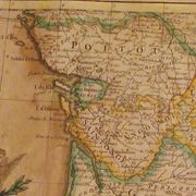 Original antique map, 18th century, Rizzi Zannoni / Lattré, coloured
