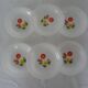 6 plates flowers orange yellow crown arcopal vintage