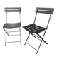 Chaise cuir noire pliante Flik