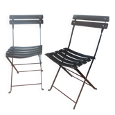 Chaise cuir noire pliante Flik