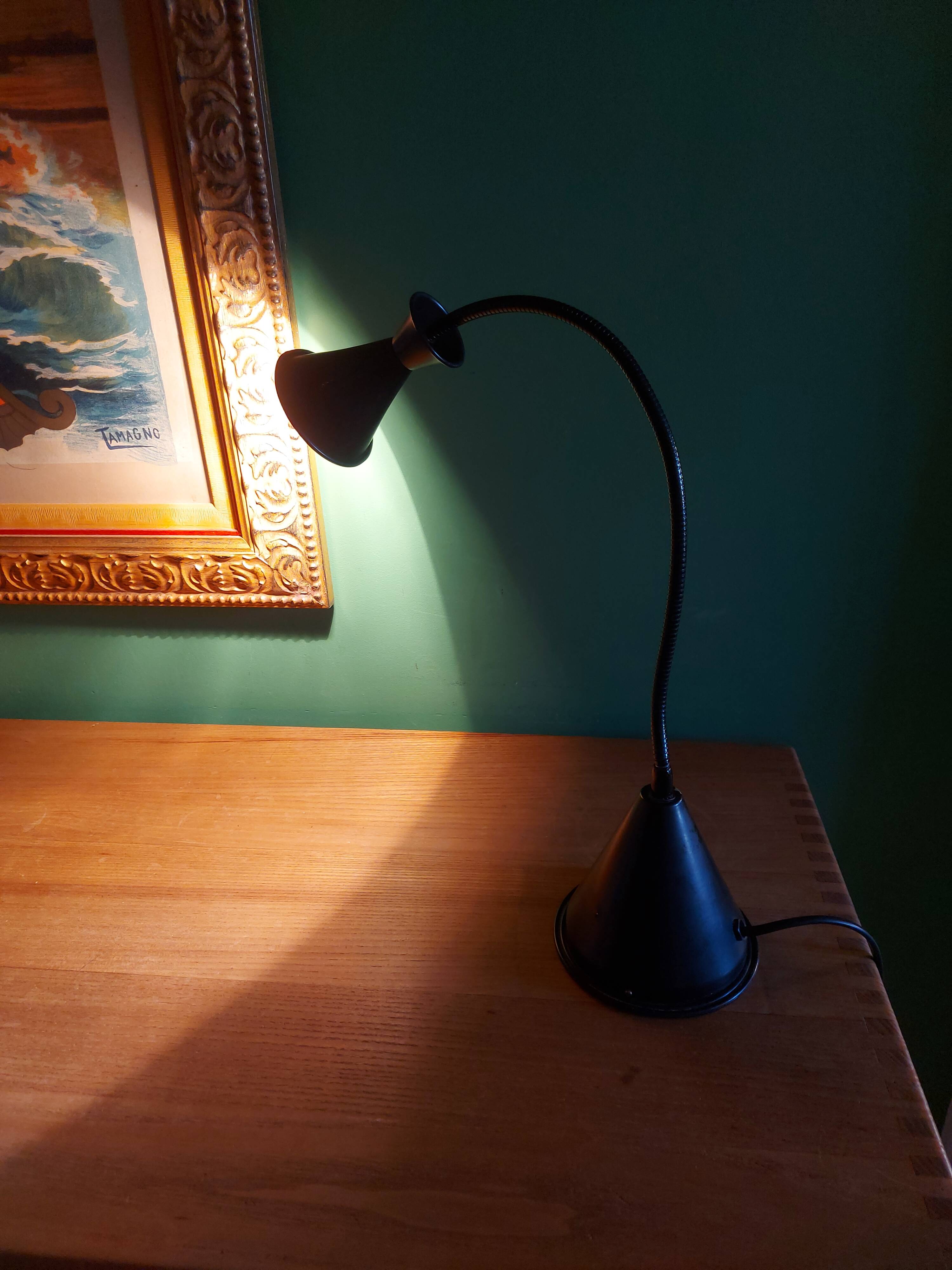 Vintage 80'S lamp with diabolo lampshade, made in Italy