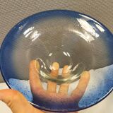 Vase and Bowl made of several layers of glass with inlaid air ‘bubbles’ from Swedish Visby glass 92