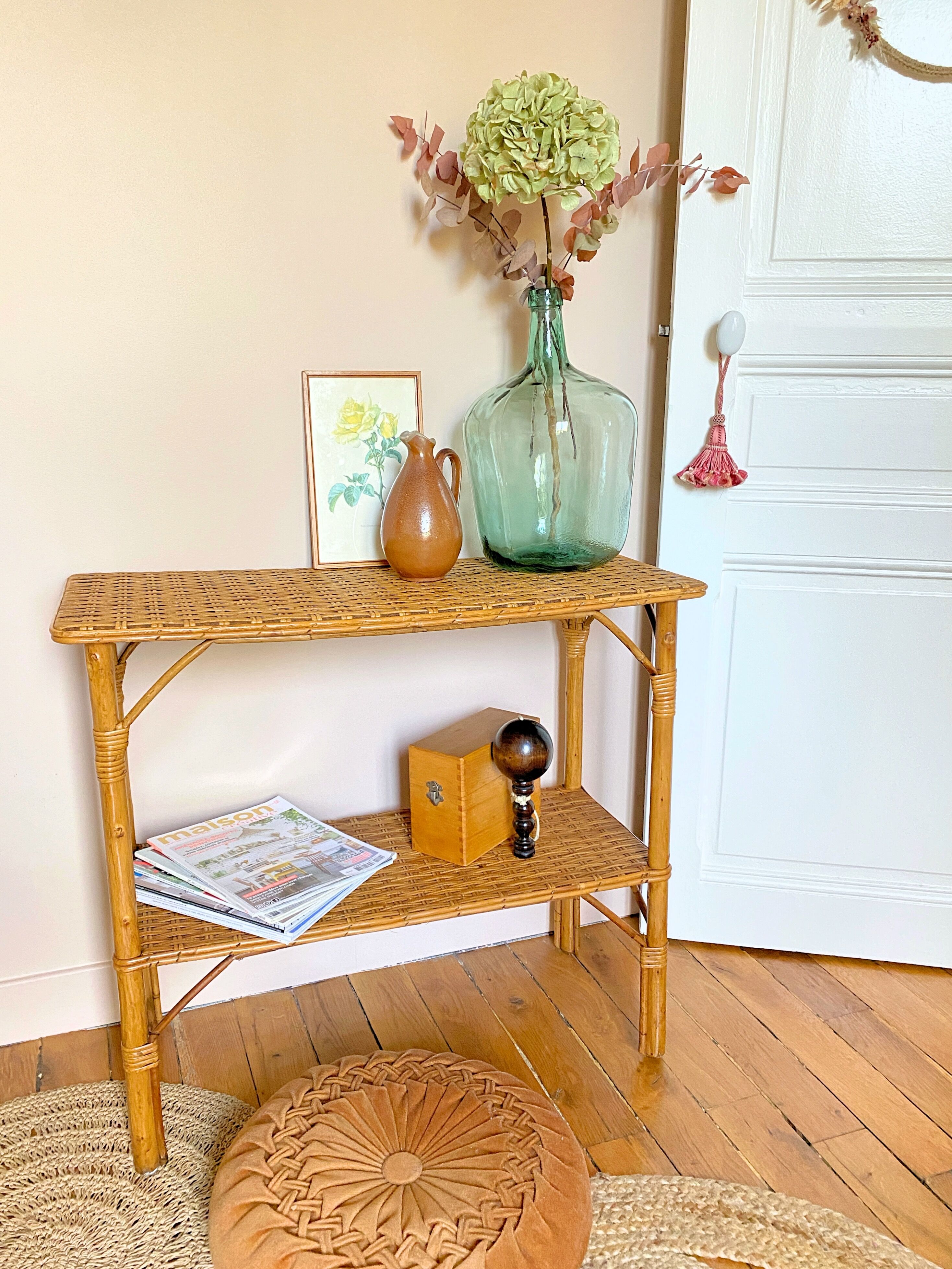 Rattan console