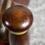 Wood and brass sofa frame, Italy, 1970s