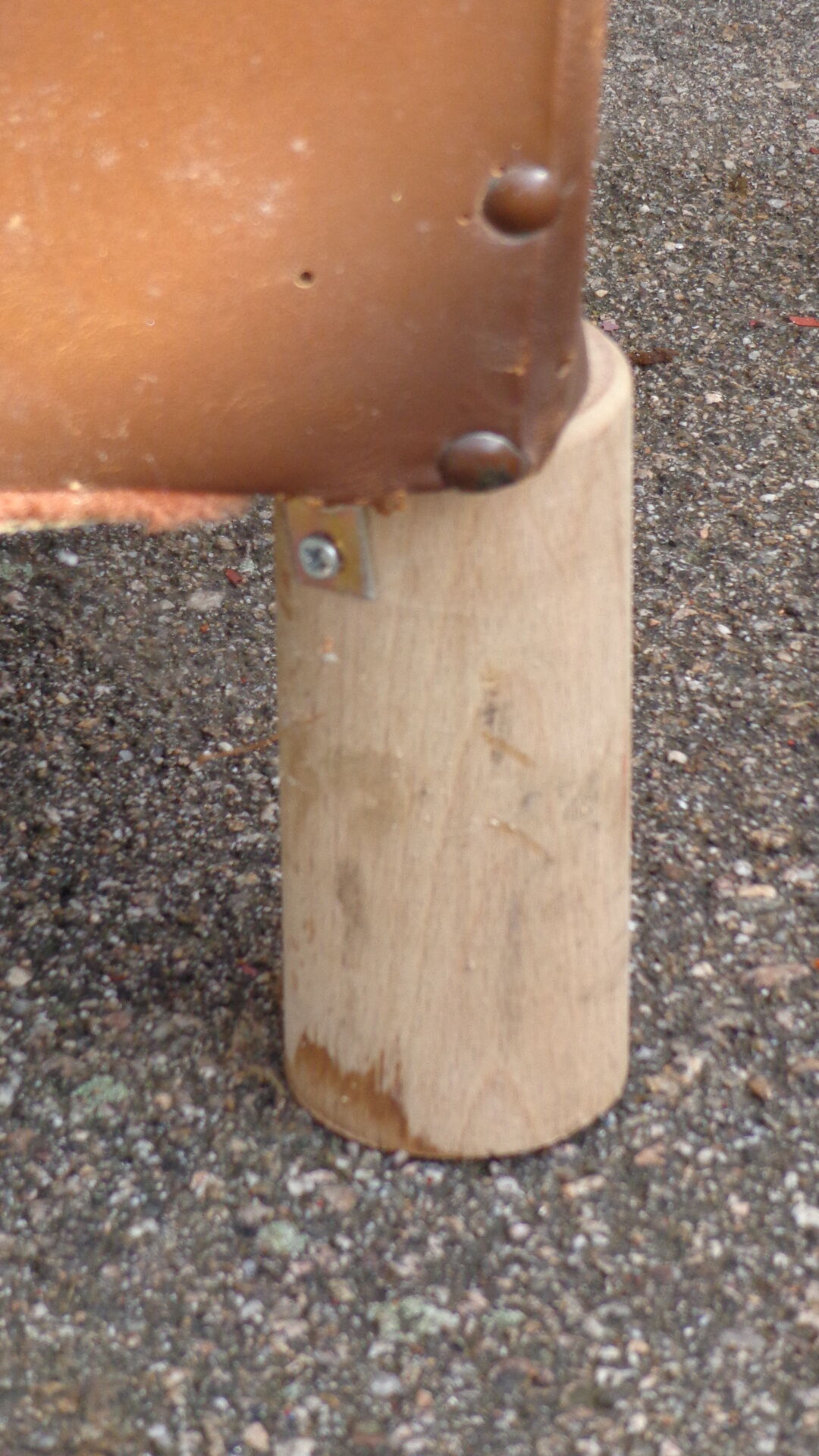 Mustache leather club chair