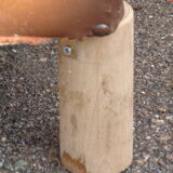 Mustache leather club chair