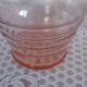 Pink transparent glass carafe with bubble cap