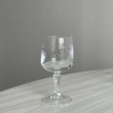 10 crystal liqueur glasses with floral motifs, Matignon model