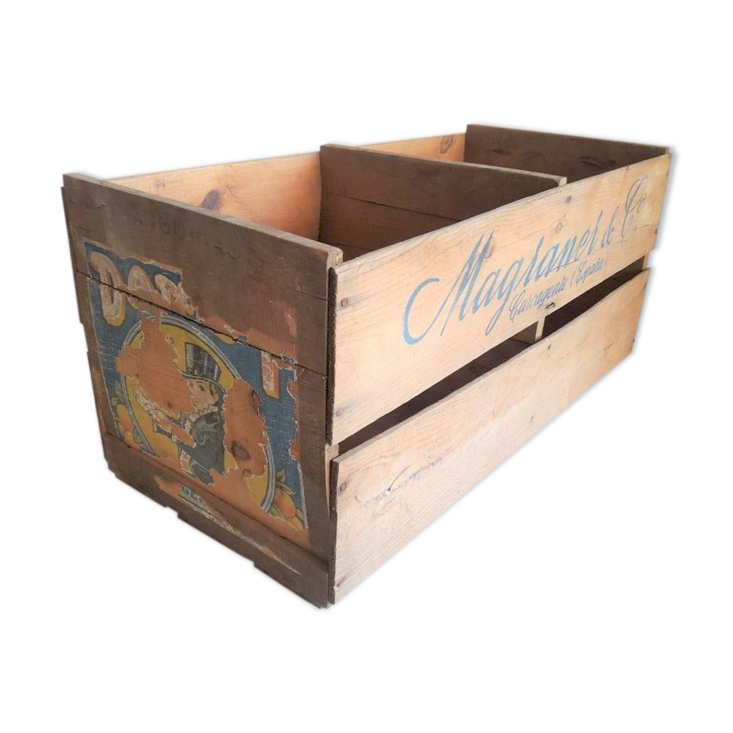 Case wood transport old fruit Magraner-Co Espana Dandy