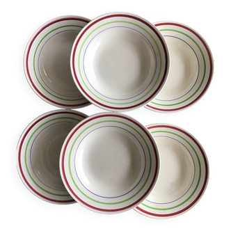 6 soup plates from the Gilles de Gien collection