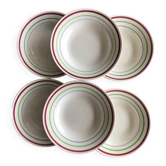 6 assiettes creuses collection Gilles de Gien