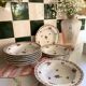 Deep Plates (Bowls) in Limoges Porcelain GDA 1900