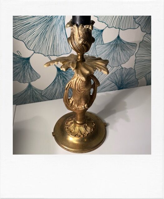 Very worked bronze candlestick