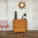 Chest of drawers vintage oak feet compass retro 1950 4 drawers