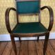 Fauteuil bridge vert années 50