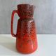 Red vintage vase Wächtersbach ceramics, jug vase, flower vase, ceramic vase