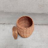 Vintage rattan wicker basket