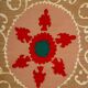 Tapis turc vintage noué à la main 133x136 cm