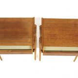 Set of 2 Scandinavian teak bedside tables, Carlström, Sweden, 1960