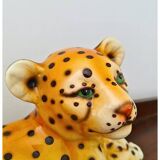 Jeune léopard en céramique italienne vintage – Années 1970