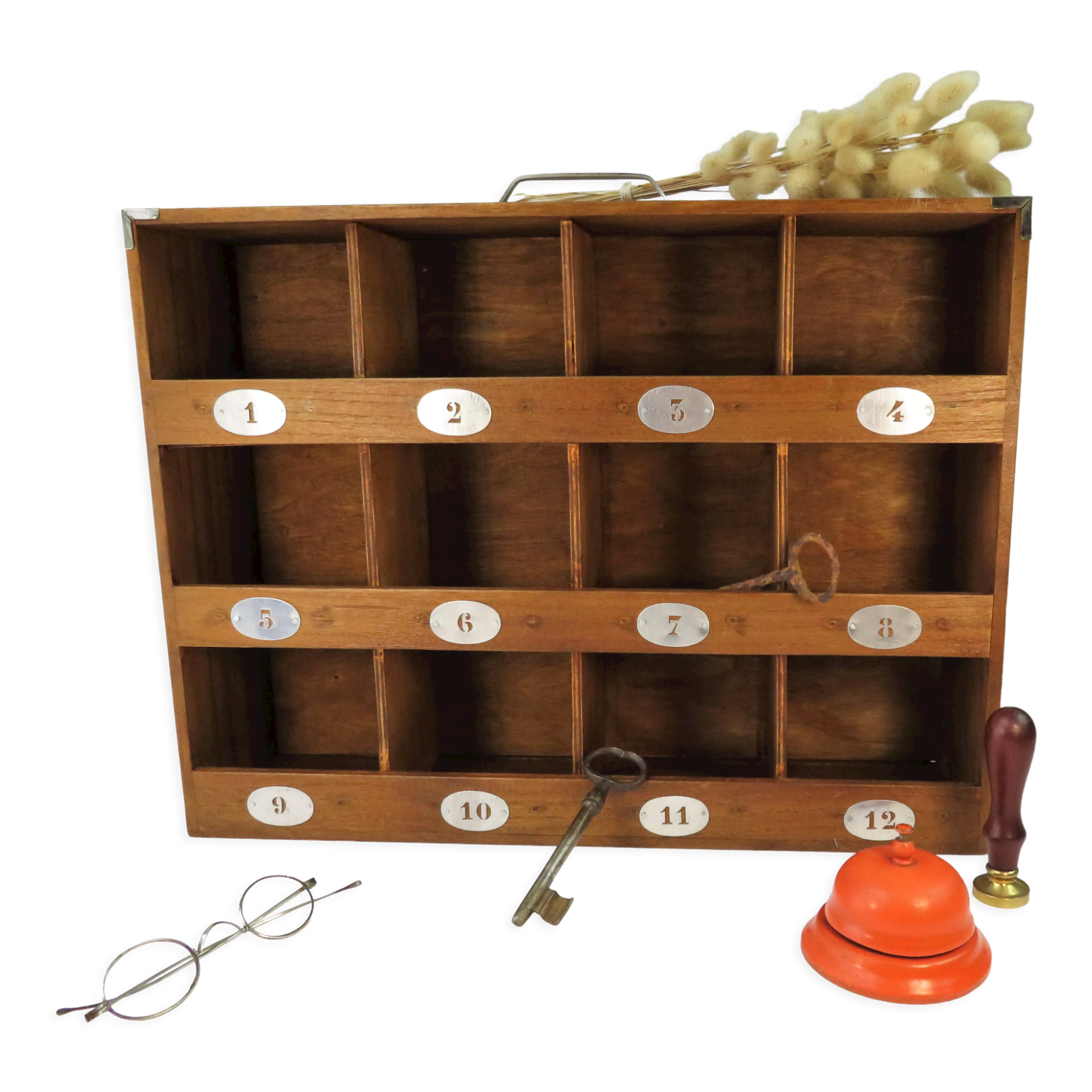 Cabinet with workshop lockers, restored / restyled hotel furniture style
