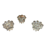 Series 3 Glass Moulded Candle Holders 1970s