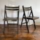 Lot de 2 chaises pliantes anciennes