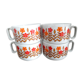 Set of 4 cups breakfast 70 year