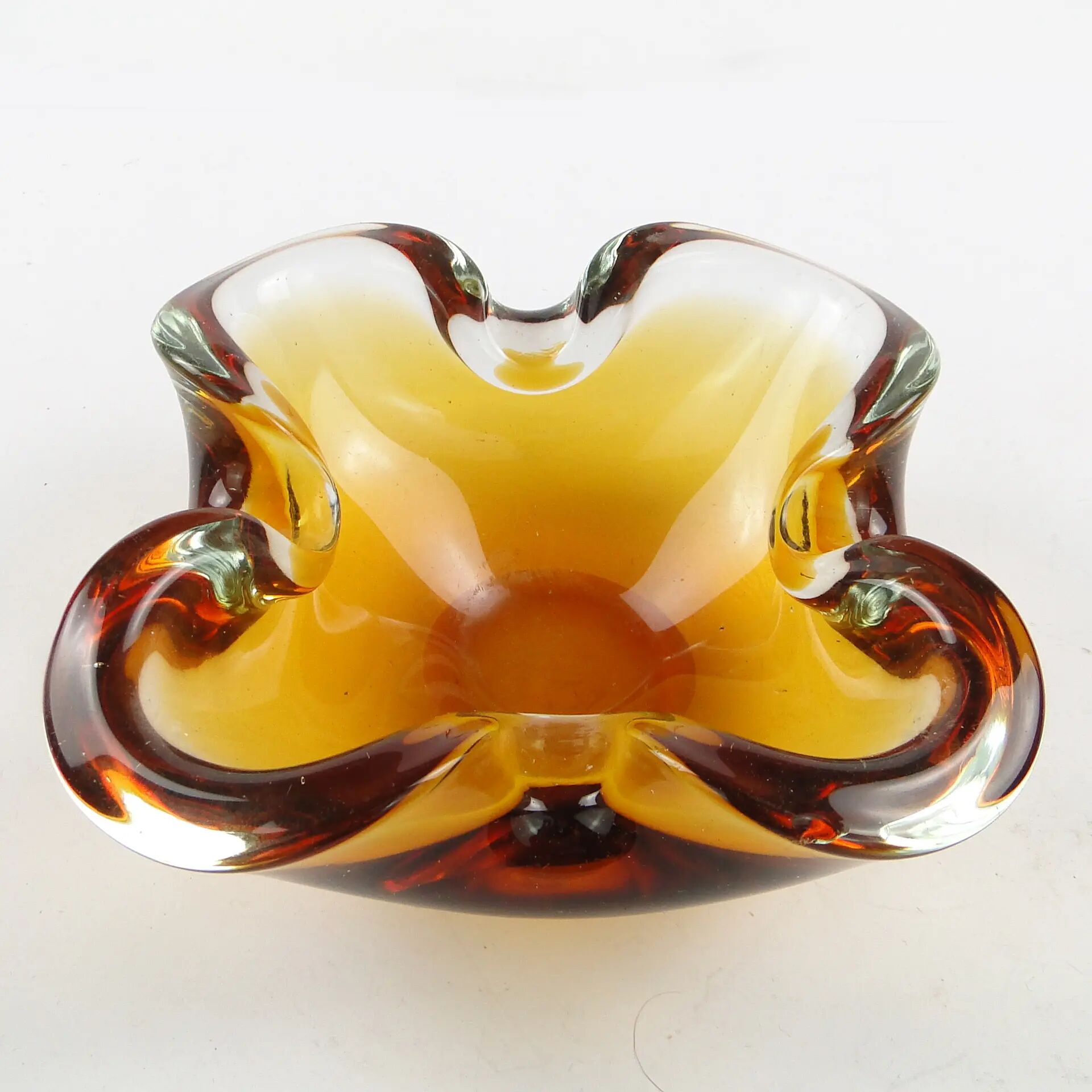 Sommerso organiser, Murano glass, Italy, 1950s