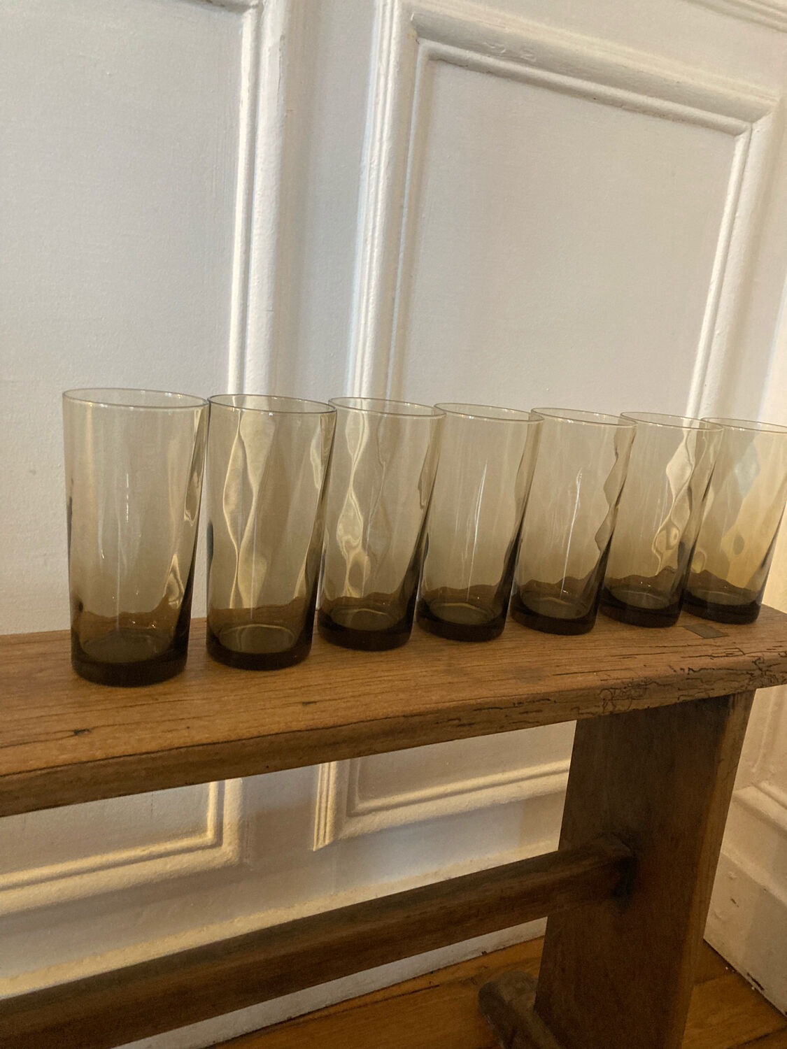7 smoked glasses