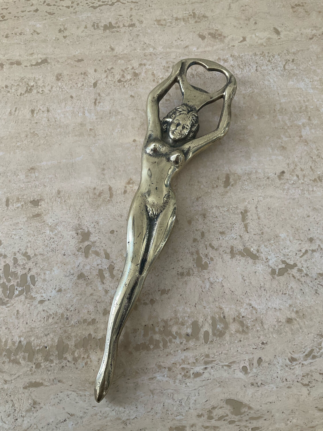 Vintage bronze erotic bottle opener
