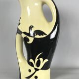 PICHET (GRAND MODELE) IN CERAMIC YEARS 50 A DECOR D HIRONDELLES 36.5 CM