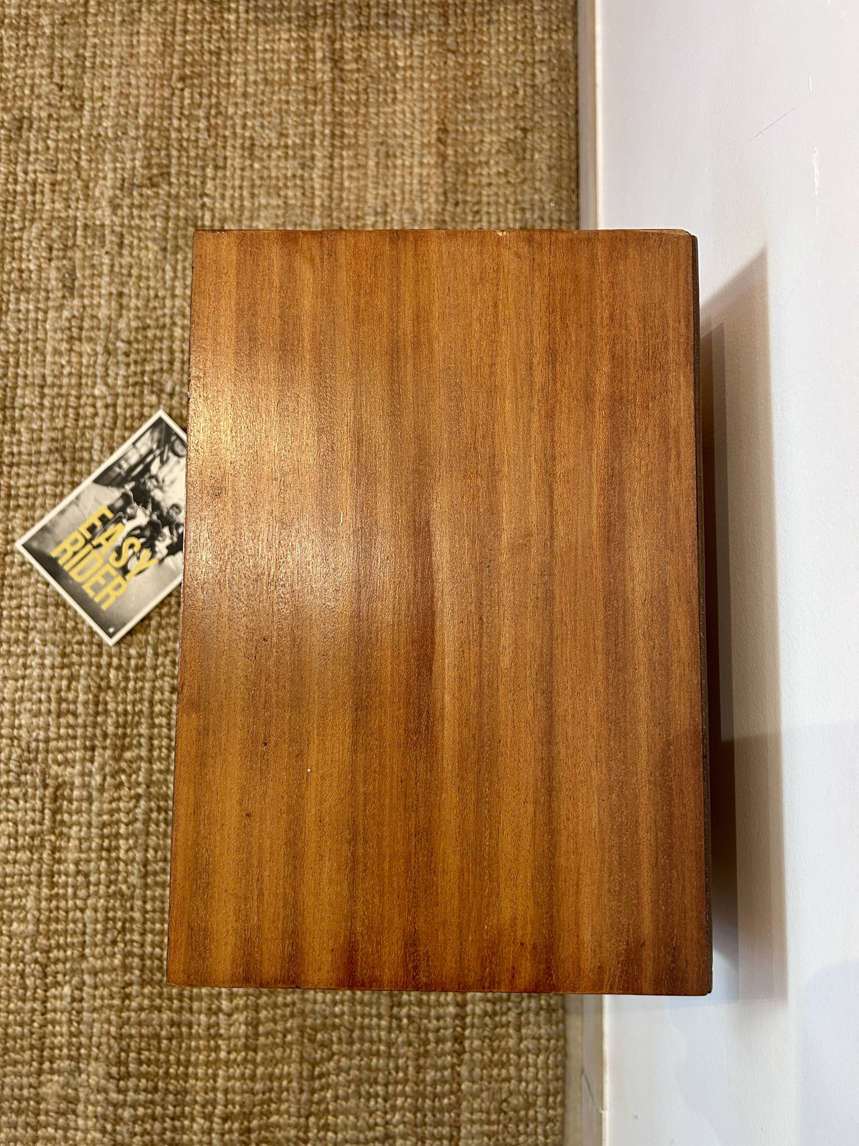 1950s teak tripod bedside table