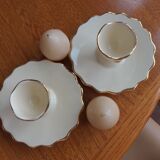 Lot two eggcups ceramic artichoke